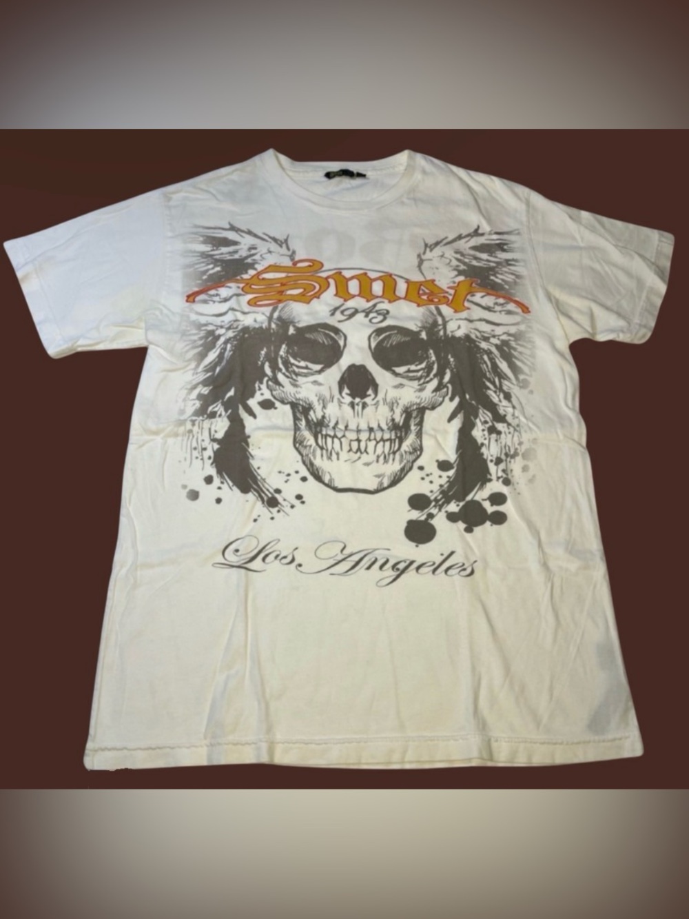 SMET Christian Audigier Men’s M Born on the Street Skull T-Shirt Los Angeles
